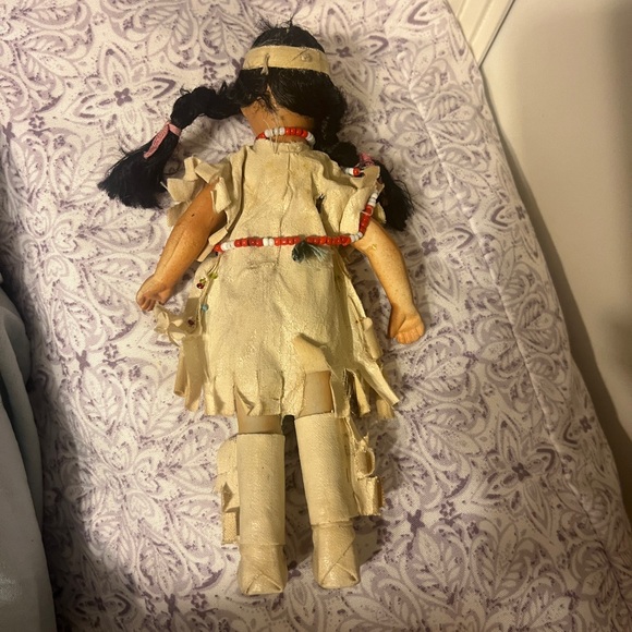 Vintage Native American Porcelain Doll - Picture 2 of 2